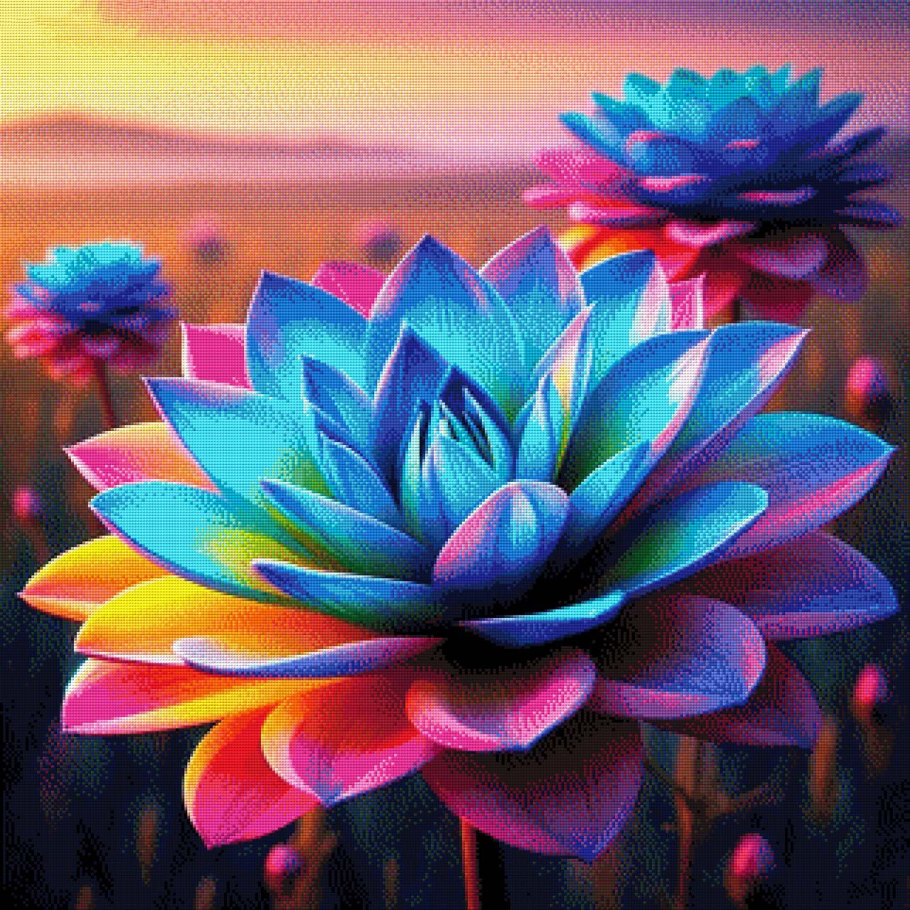 Rainbow Flower - Diamond Painting