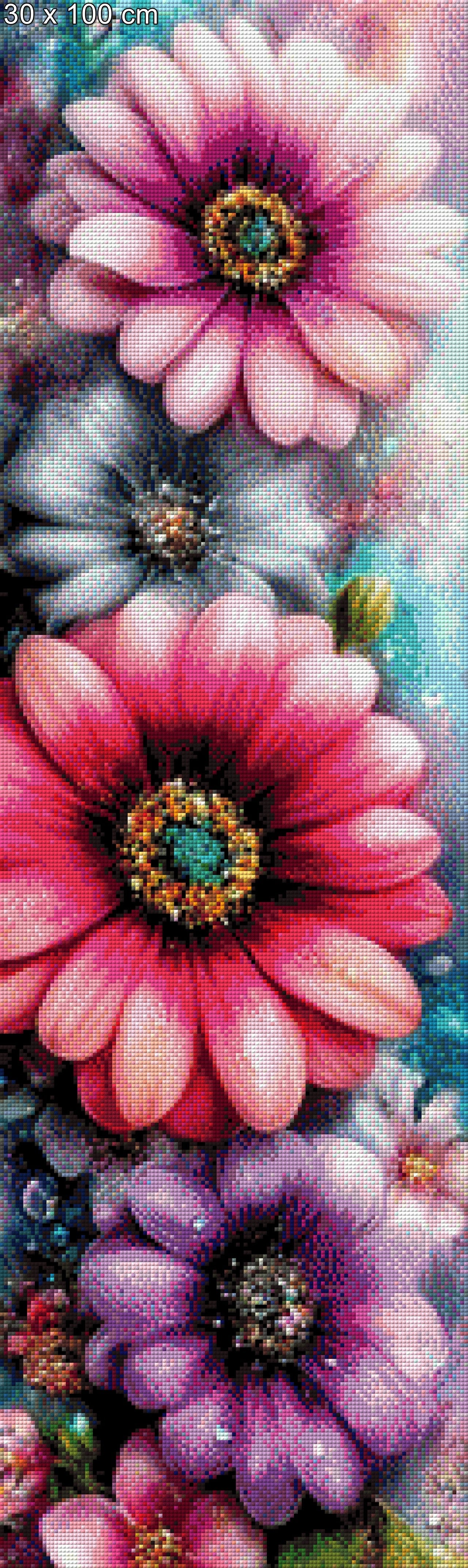 Gerbera Blumenranke - Diamond Painting