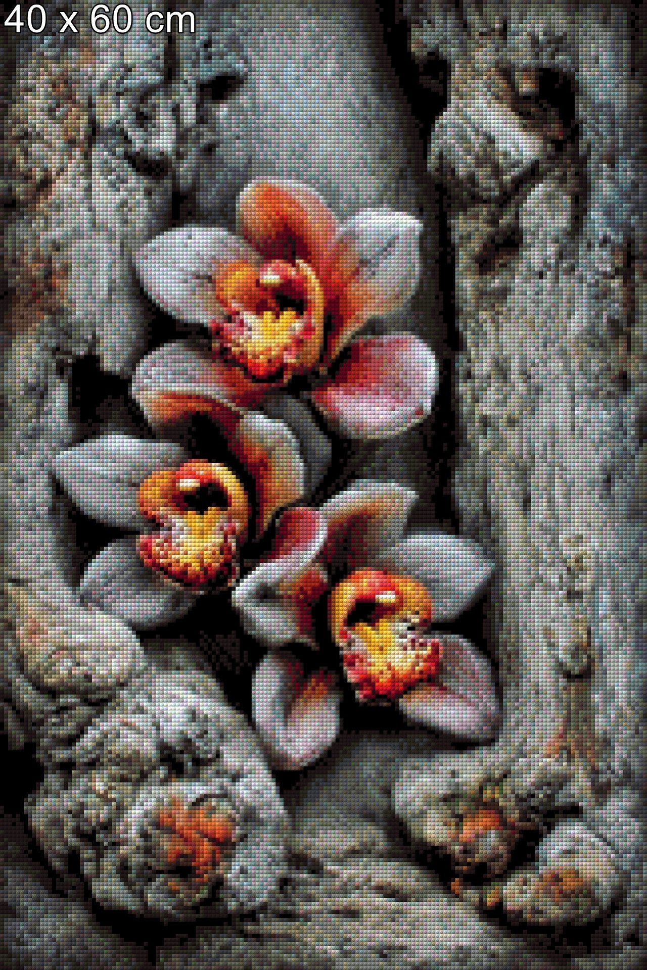 Orchidee Blume im Baum - Diamond Painting
