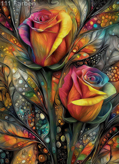 5D Diamond Painting - Rosenfeuer