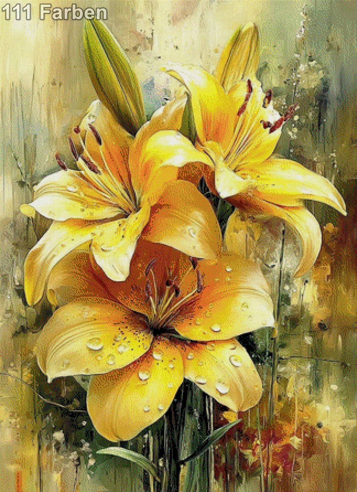 5D Diamond Painting - Lilienleuchten