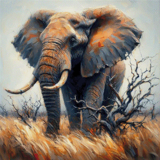 Kunstkoloss, Elefant Malerei - Diamond Painting