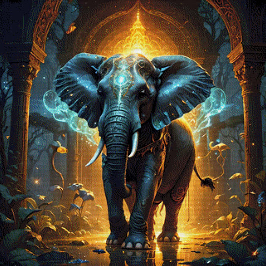 Mondgigant, mystischer Elefant - Diamond Painting