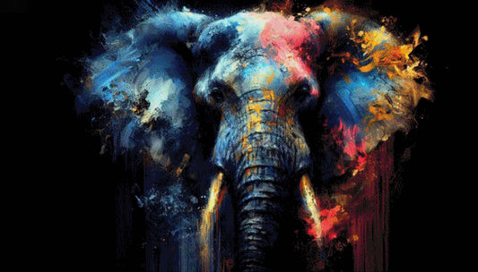 Colorphant, Bunter Elefant - Diamond Painting