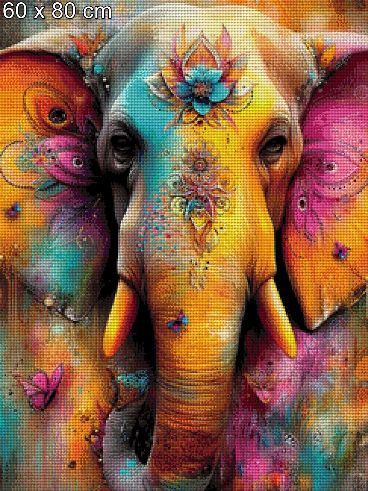 Elefant der Farben - Diamond Painting