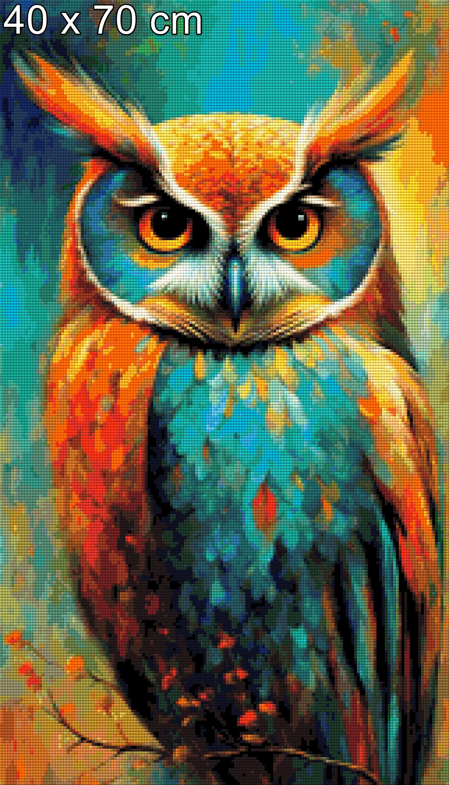 Herbstwächterin, Eule in Herbstfarben - Diamond Painting