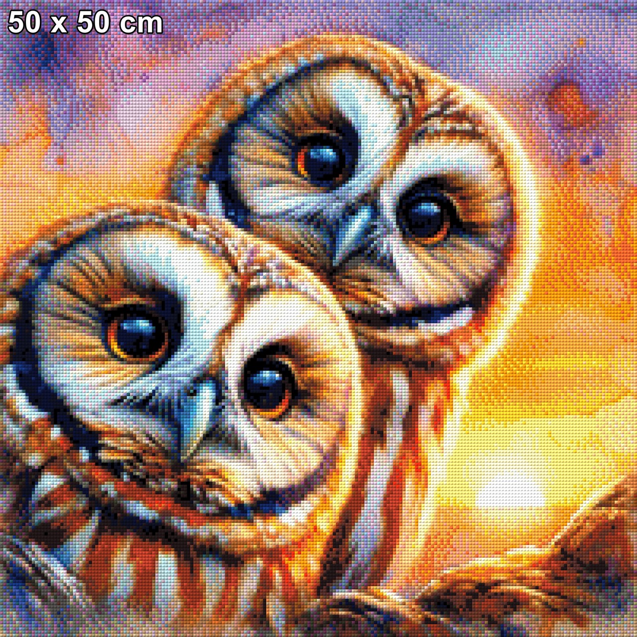 Anton & Bert, zwei Eulenbrüder - Diamond Painting