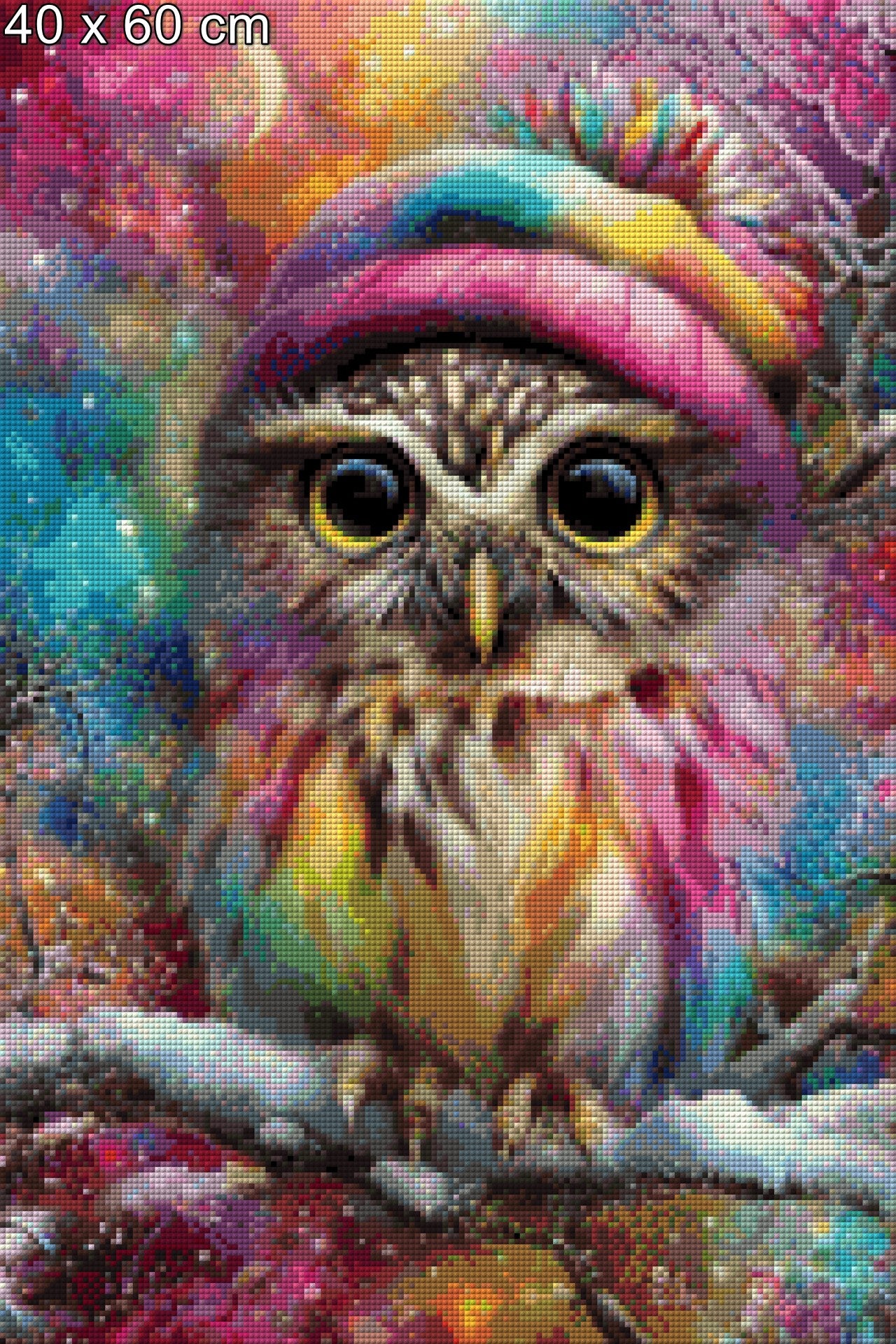 Franzi die bunte Eule - Diamond Painting