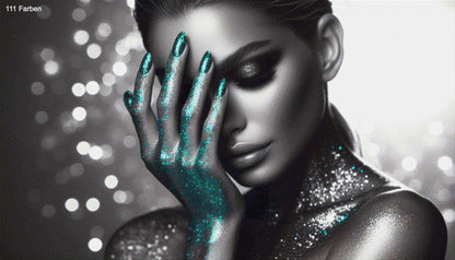 Frau mit Glitter - Diamond Painting