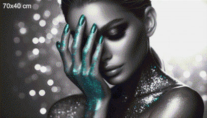 Frau mit Glitter - Diamond Painting