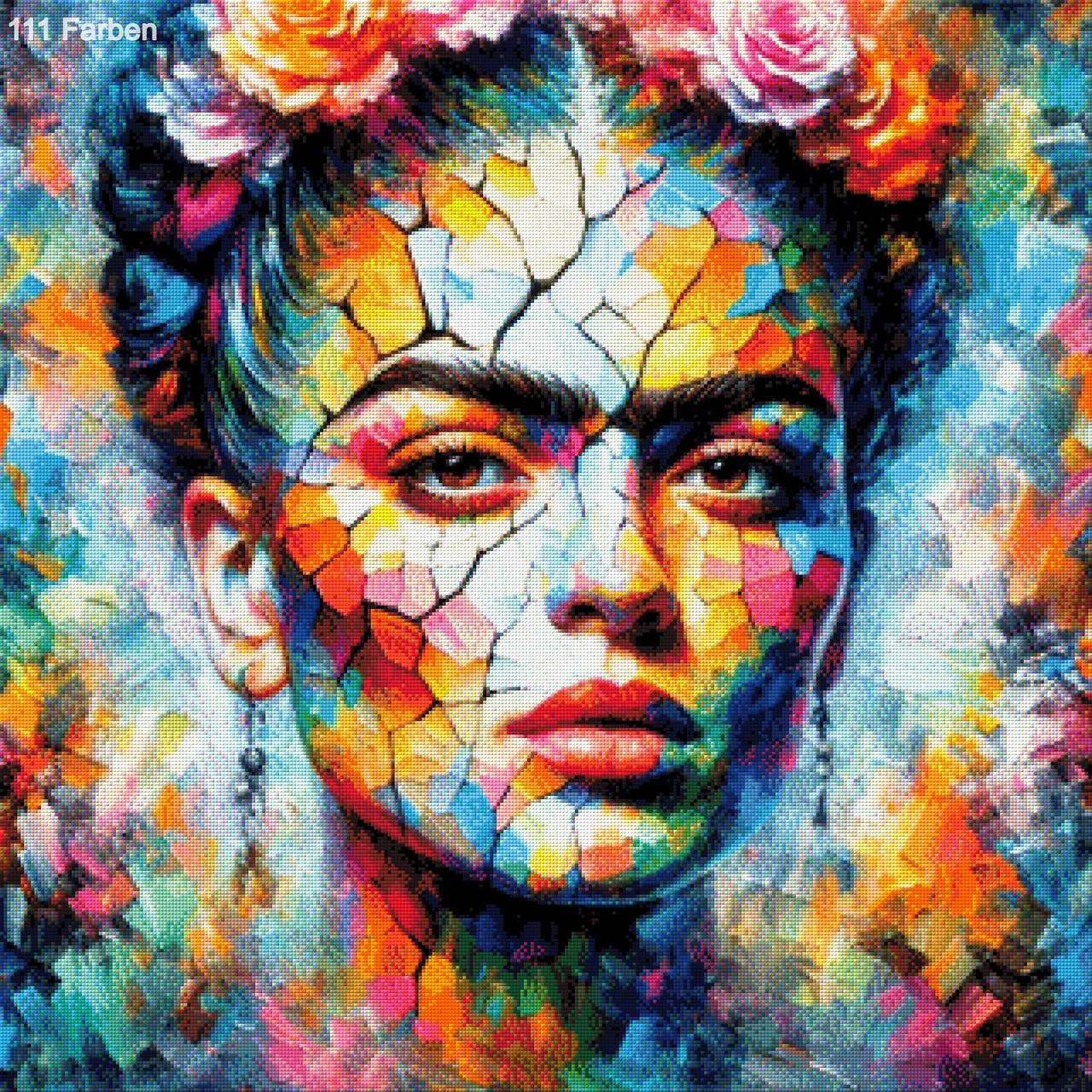Buntes Gesicht - Diamond Painting