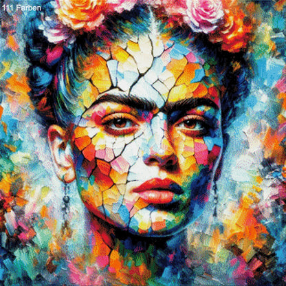 Buntes Gesicht - Diamond Painting
