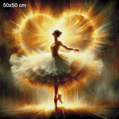 Ballerina mit leuchtendem Herz - Diamond Painting