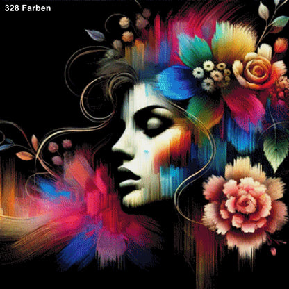 Bunte Schönheit - Diamond Painting