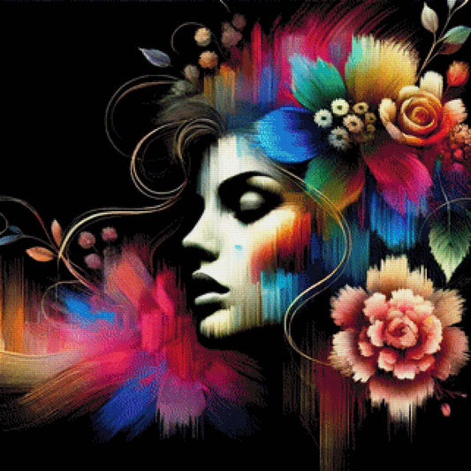 Bunte Schönheit - Diamond Painting