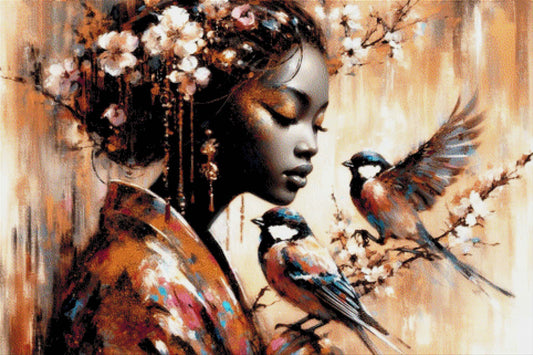 Vogelflüsterin - Diamond Painting
