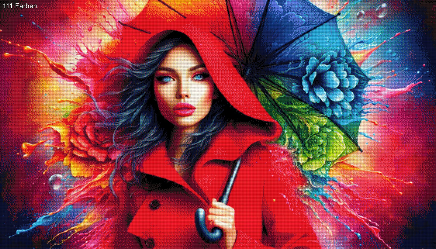 Lady in Red - Diamond Painting