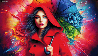 Lady in Red - Diamond Painting