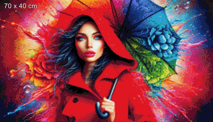 Lady in Red - Diamond Painting