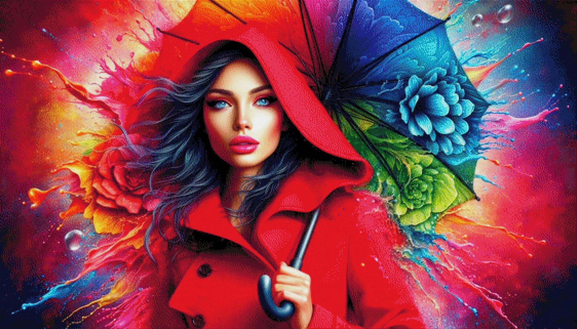 Lady in Red - Diamond Painting