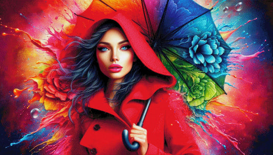 Lady in Red - Diamond Painting