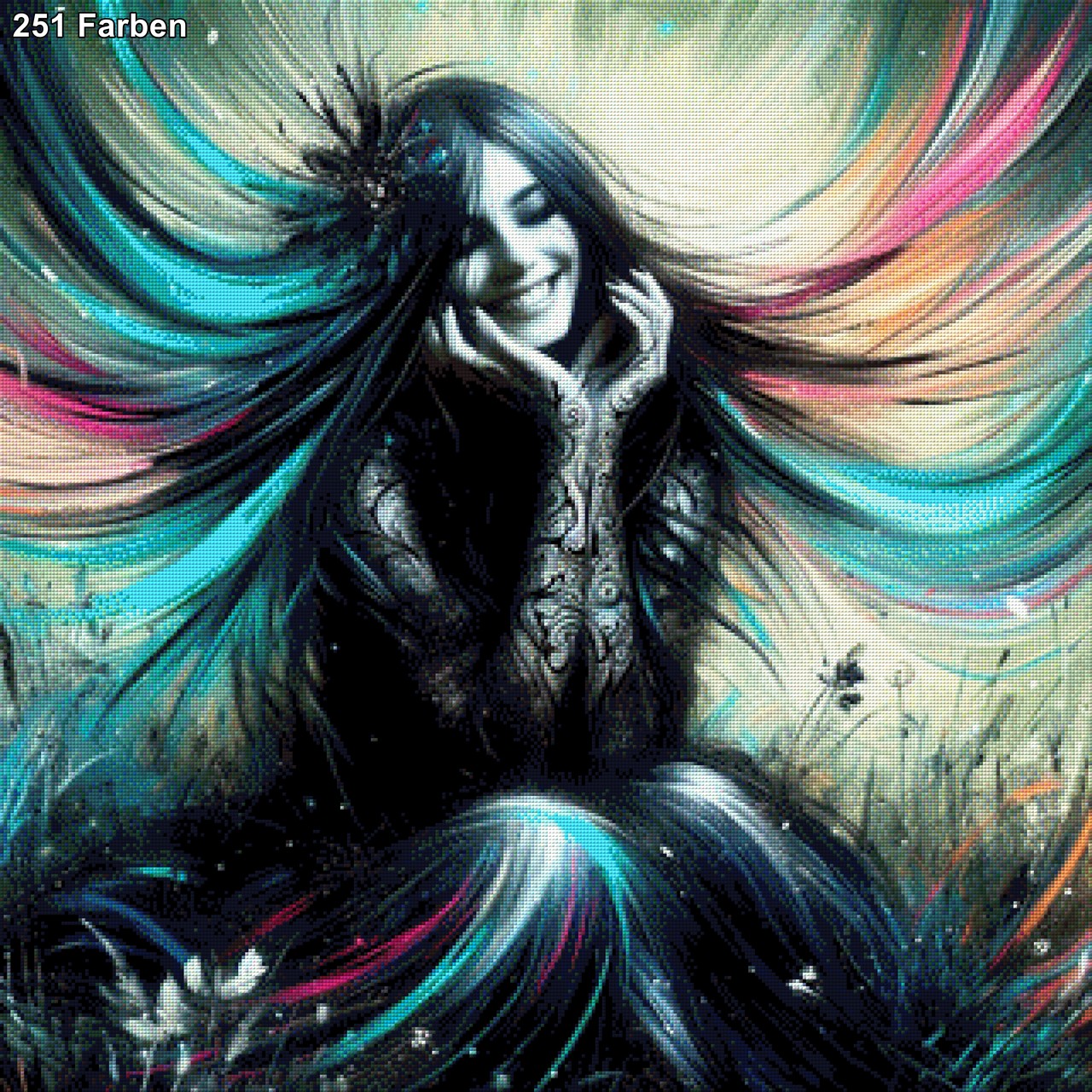 Crazy Gothic Girl - Diamond Painting