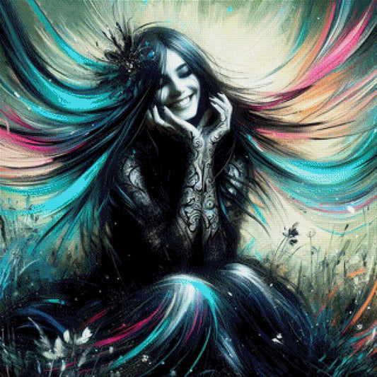 Crazy Gothic Girl - Diamond Painting