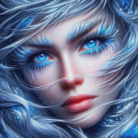 Blue Girl - Diamond Painting