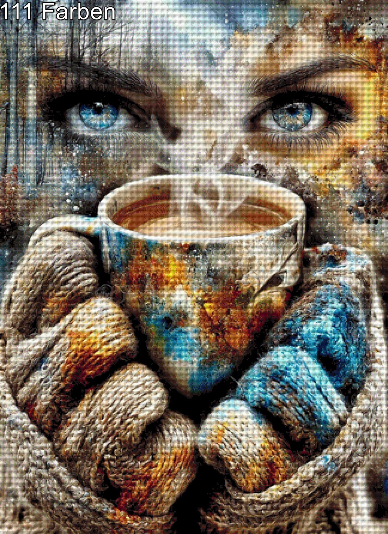 Diamond Painting Landschaft Augen Wald