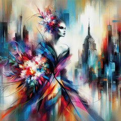 Abstrakte Frau - Diamond Painting