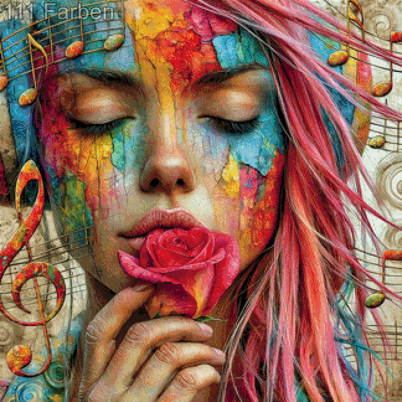 5D Diamond Painting - Bunte Melodie