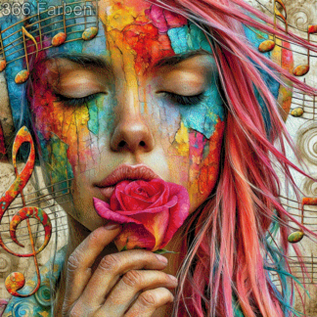5D Diamond Painting - Bunte Melodie