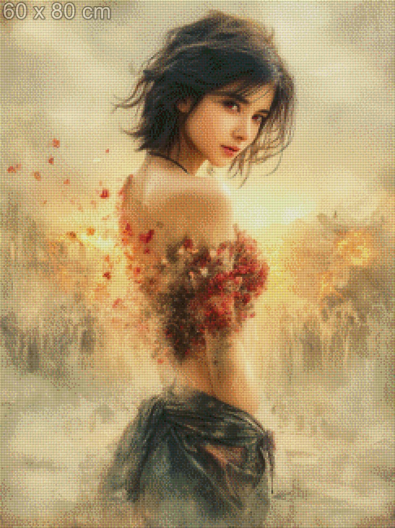 5D Diamond Painting - Blütenmuse