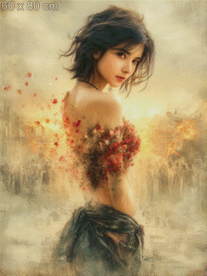 5D Diamond Painting - Blütenmuse