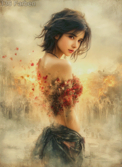 5D Diamond Painting - Blütenmuse