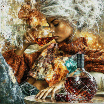 5D Diamond Painting - Ein Schluck Vergessenheit