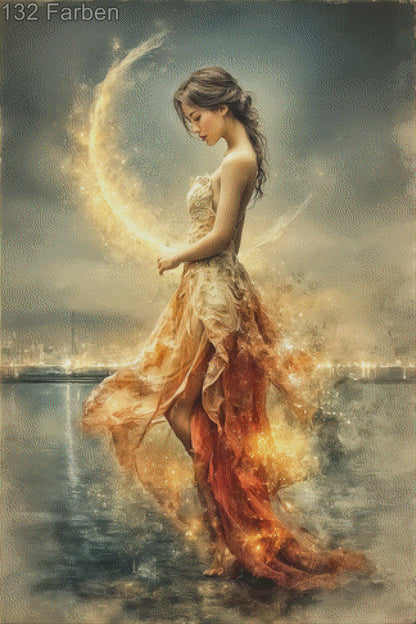 5D Diamond Painting - Aura der Mondsichel