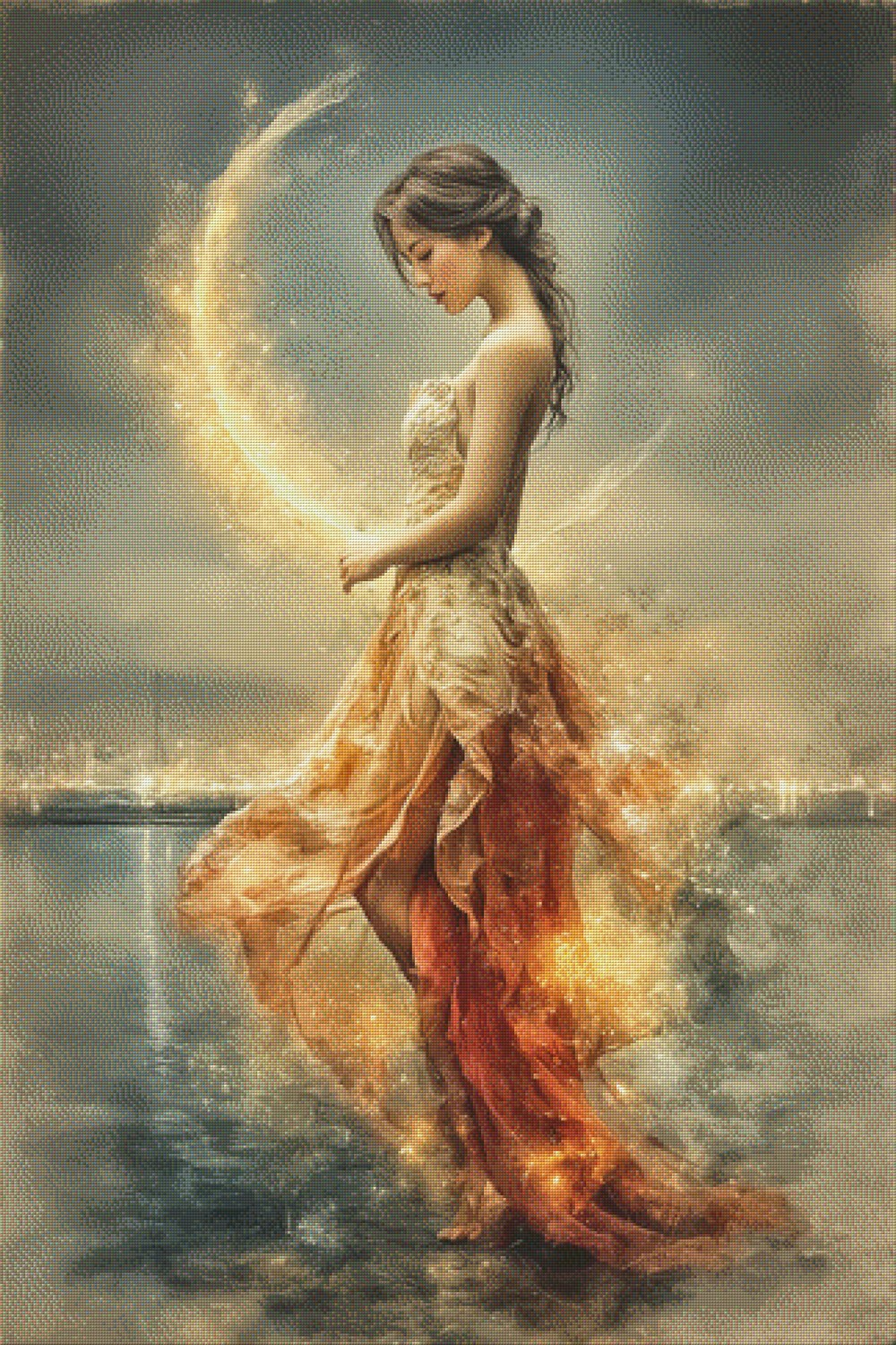 5D Diamond Painting - Aura der Mondsichel